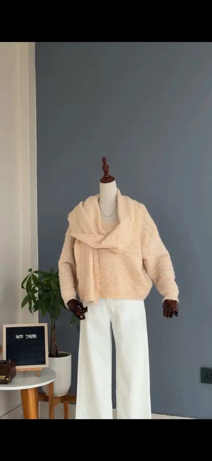 Product image of KINTTED SWEATER WITH SCARF