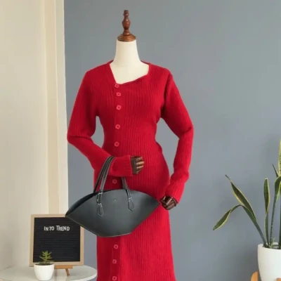 WARMMER LONG WOOLEN DRESS