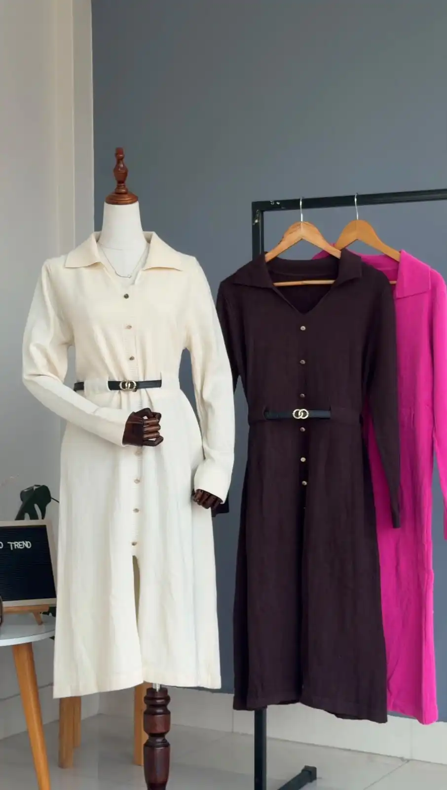 Product image of WOOLEN DRESS WITH BELT