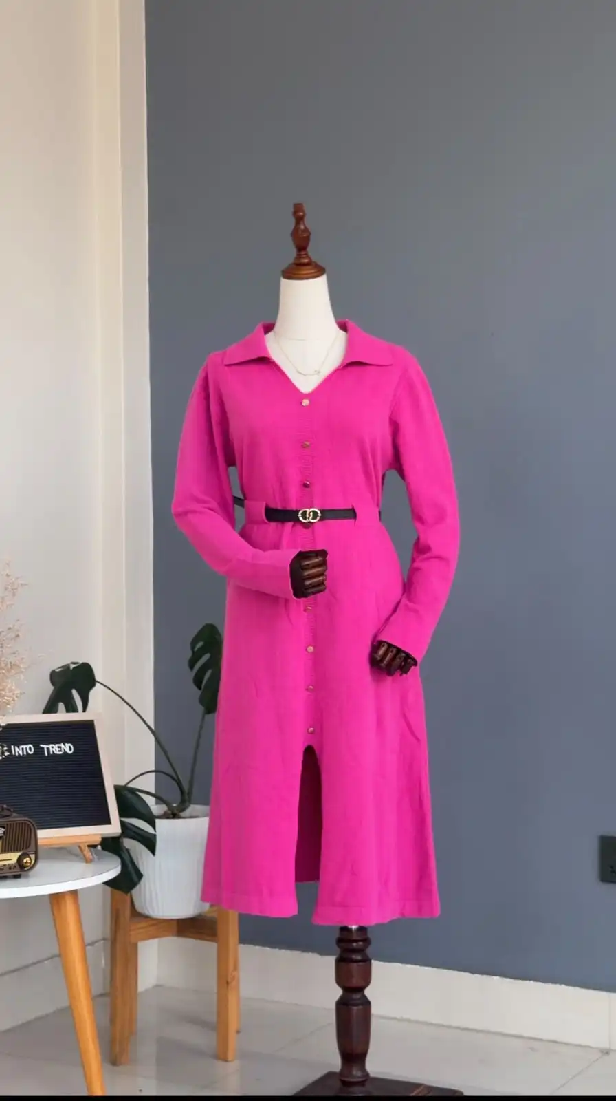Product image of WOOLEN DRESS WITH BELT