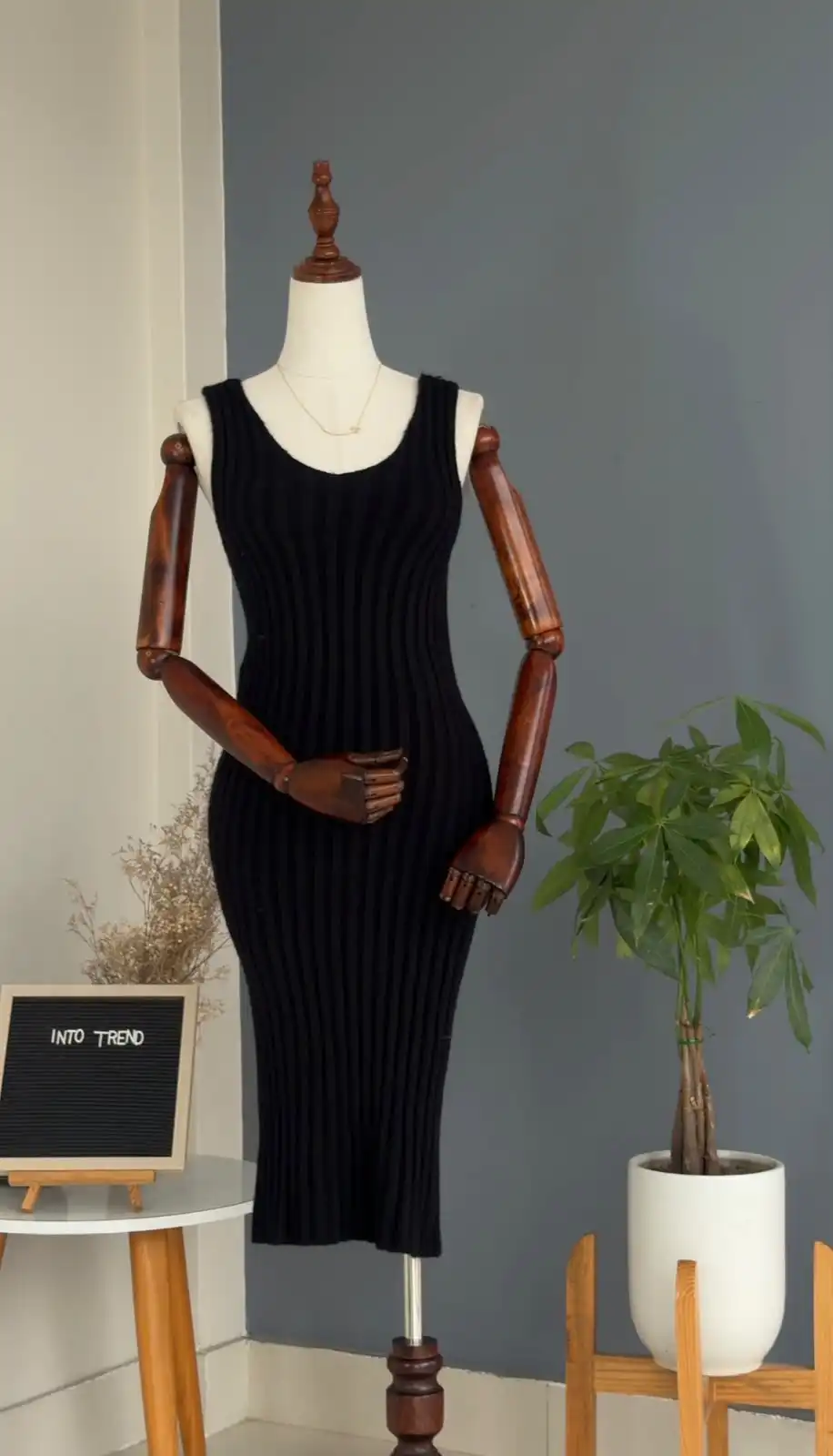 Product image of V NECK WOOLEN BODYCON WITH LONG CARDIGAN