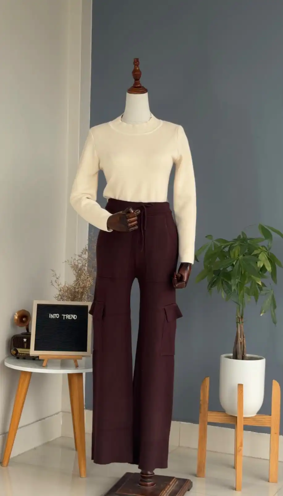 Product image of WOOLEN BOX PLAZO PANT