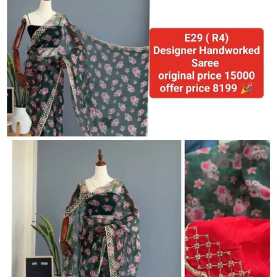 E29 DESIGNER HANDWORKED SAREE