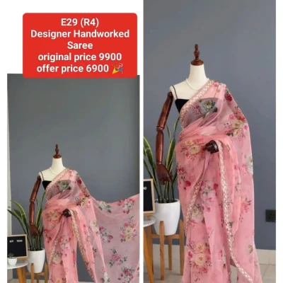 E29 DESIGNER HANDWORKED SAREE