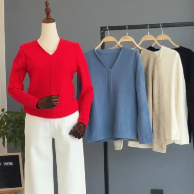 V NECK WITH SLEEVE DESIGN