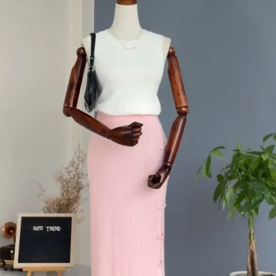 PEARL SLIT SKIRT