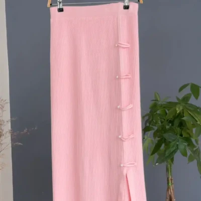 PEARL SLIT SKIRT