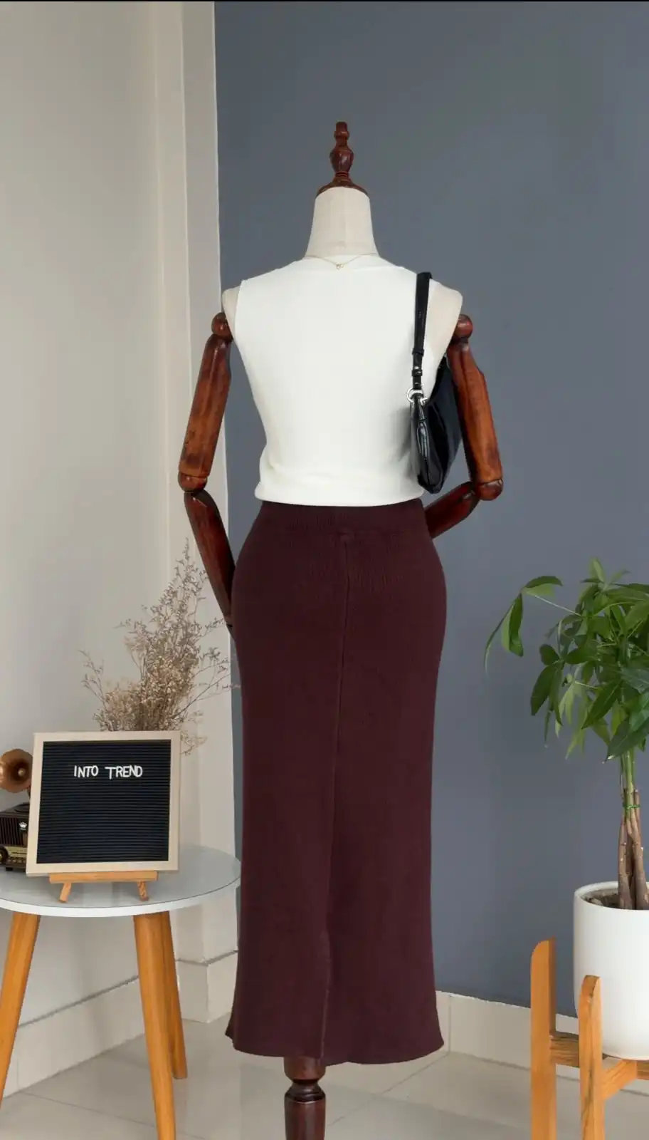Product image of WOOLEN LONG FUR SKIRT