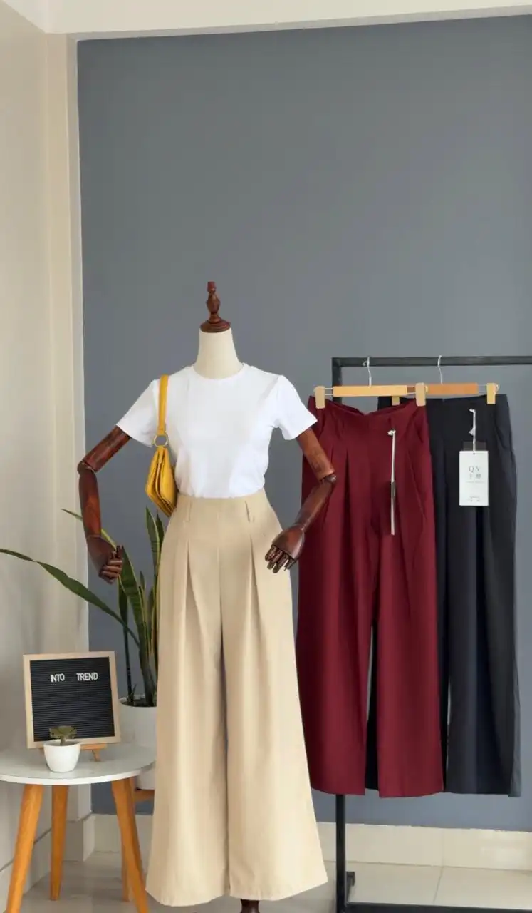 Product image of R5 153 PLAIN SIDE ZIPUP PLAZO FORMAL PANT