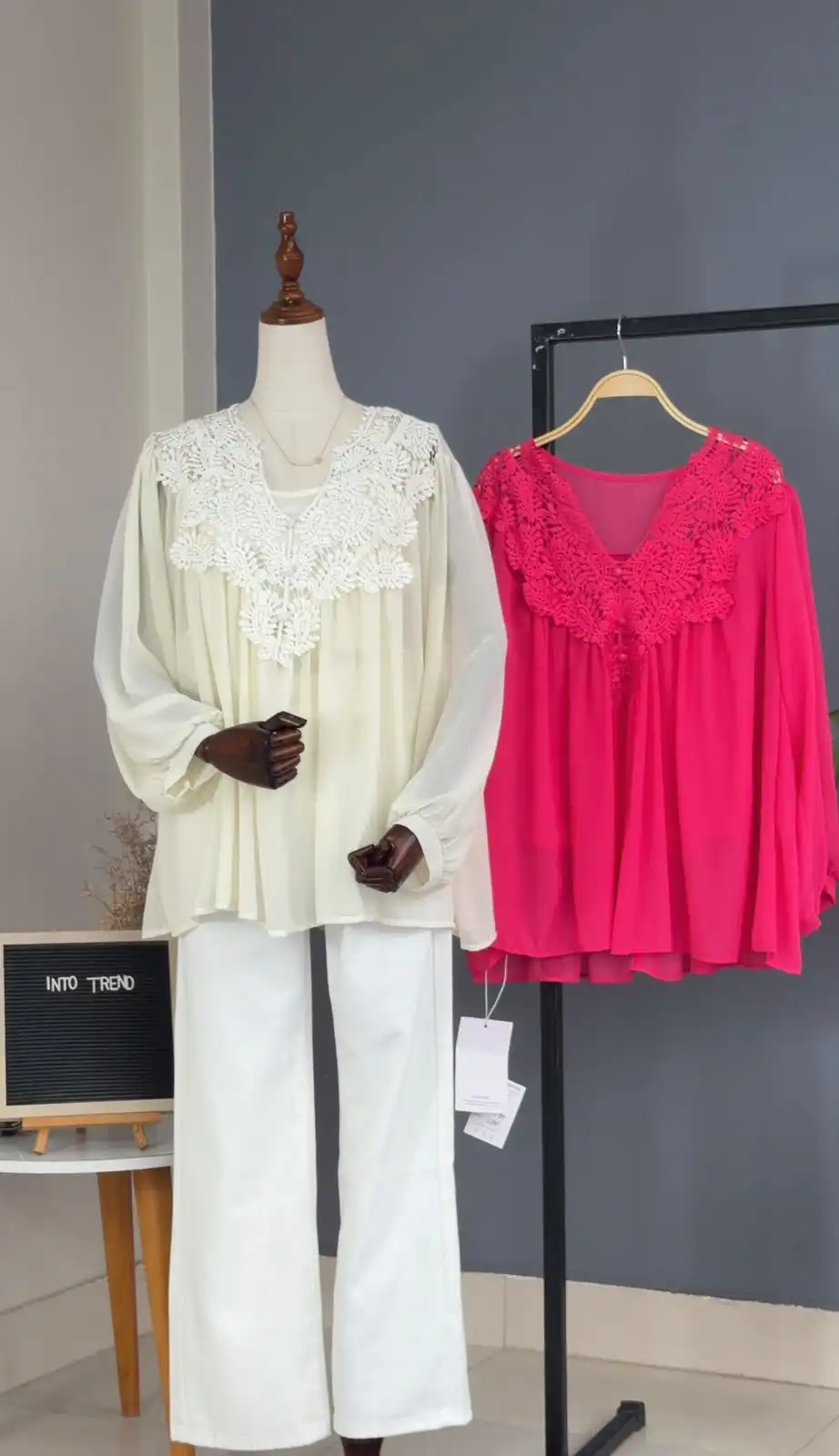 Product image of R2 040 CHIFFON VNECK TWO PIECE TOP