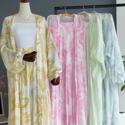 TYEDIE PRINT LONG OUTER SET