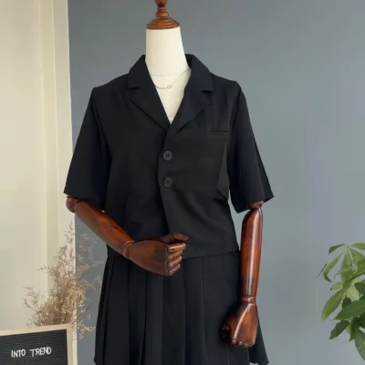CROP BLAZER WITH SKIRT
