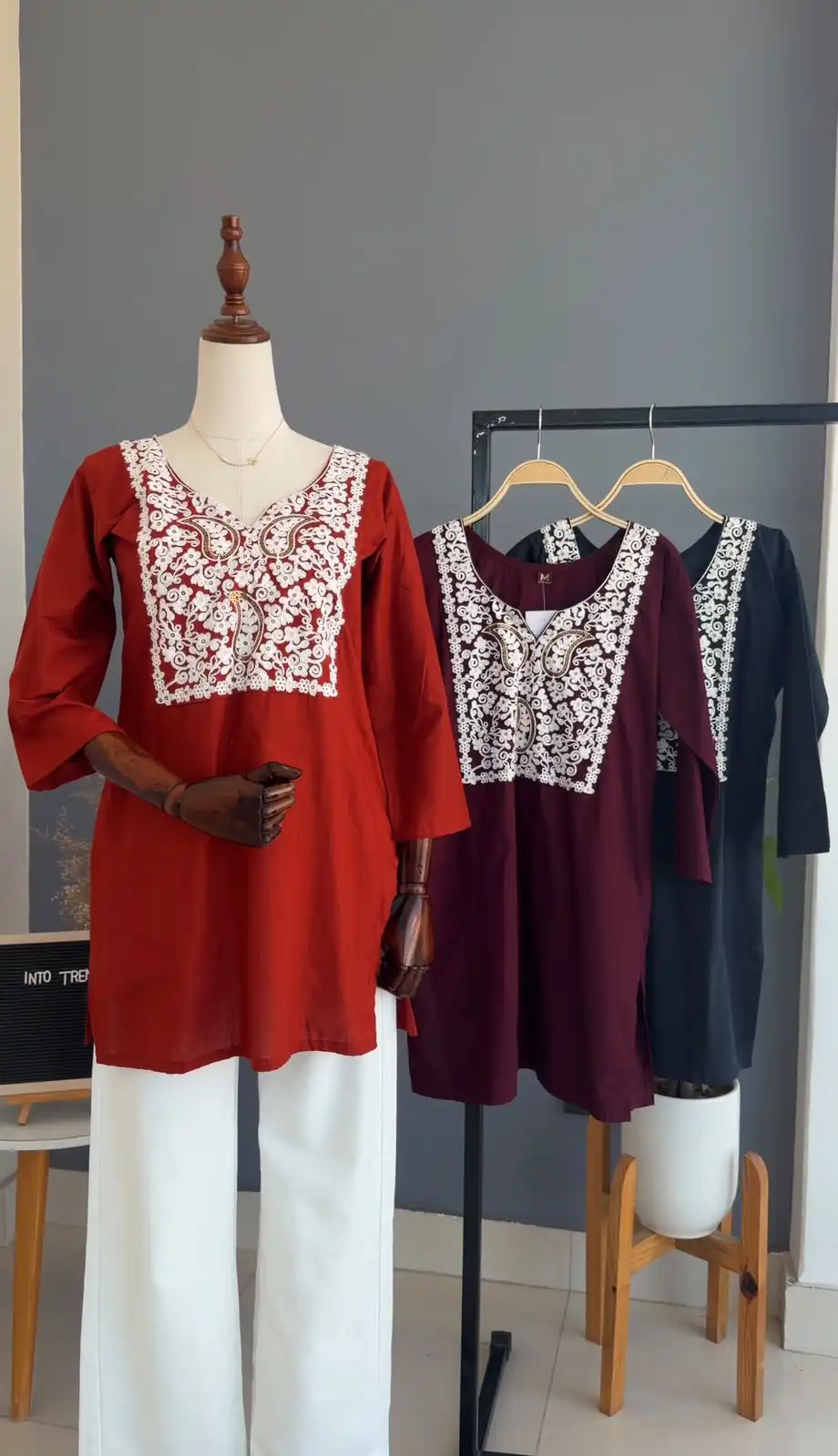 Product image of KASMIRI DESIGN HEENA EMBROIDERY SHORT KURTHI