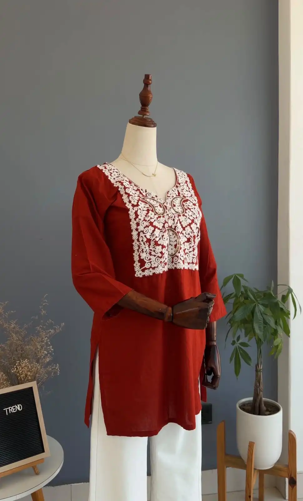 Product image of KASMIRI DESIGN HEENA EMBROIDERY SHORT KURTHI