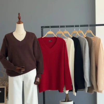 ZARA V NECK SWEATER