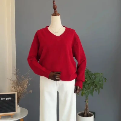 ZARA V NECK SWEATER
