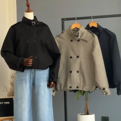 PEACOAT  WITH HIGH NECK (K905)