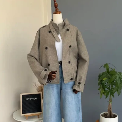 PEACOAT  WITH HIGH NECK (K905)