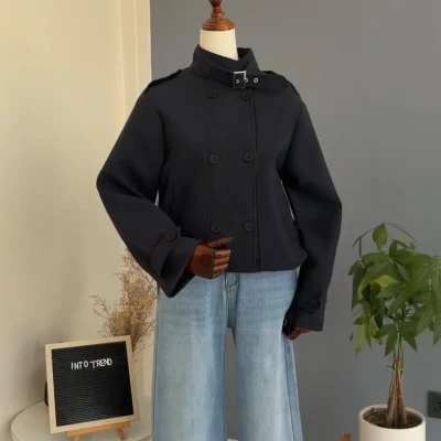 PEACOAT  WITH HIGH NECK (K905)
