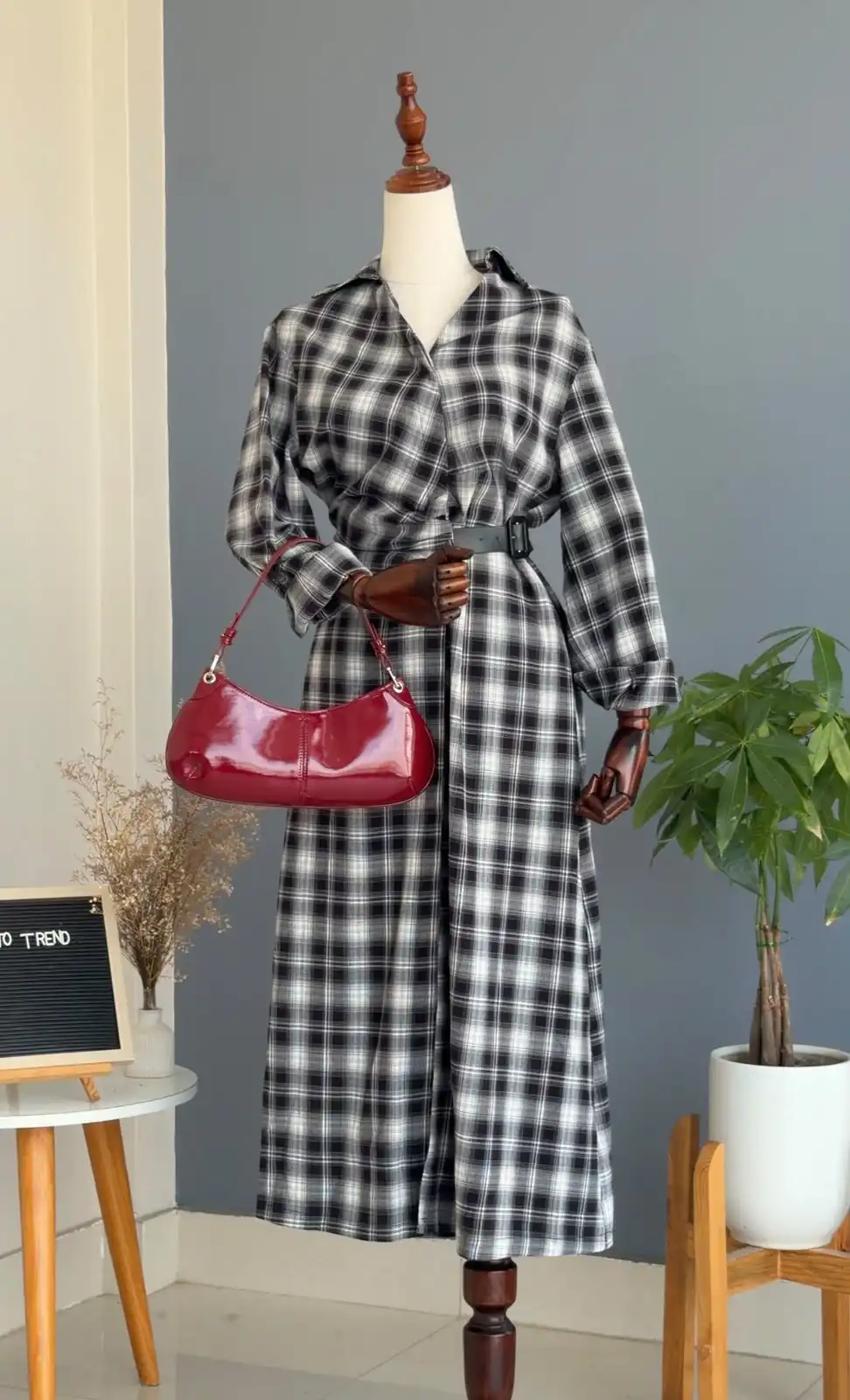 Product image of R2 075 ZARA CHECKED DRESS
