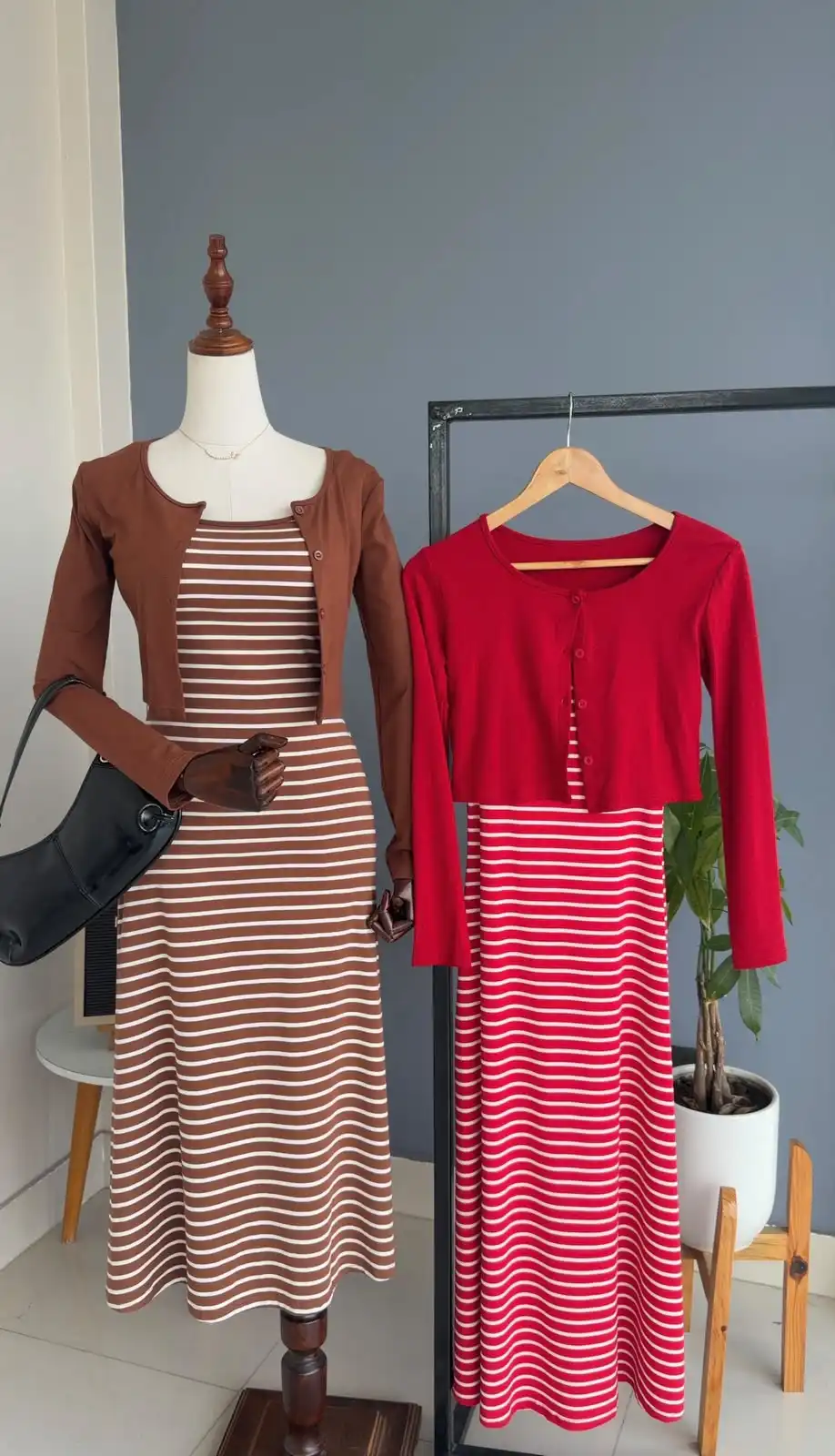 Product image of STRIPE BODYCON WITH OUTER
