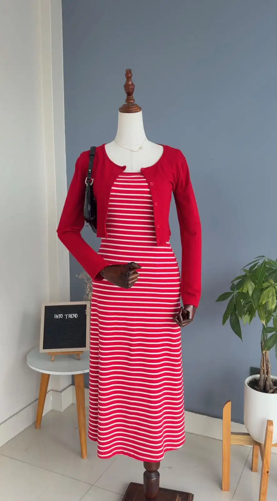 Product image of STRIPE BODYCON WITH OUTER