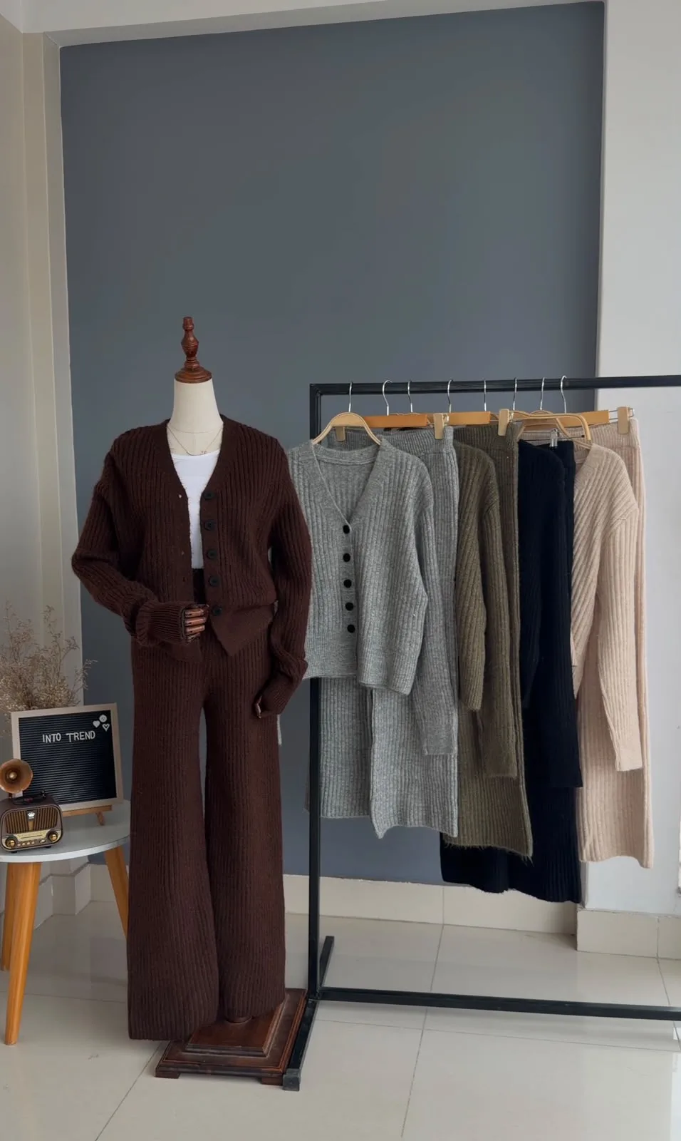 Product image of WOOLEN CARDIGAN AND PLAZO SET
