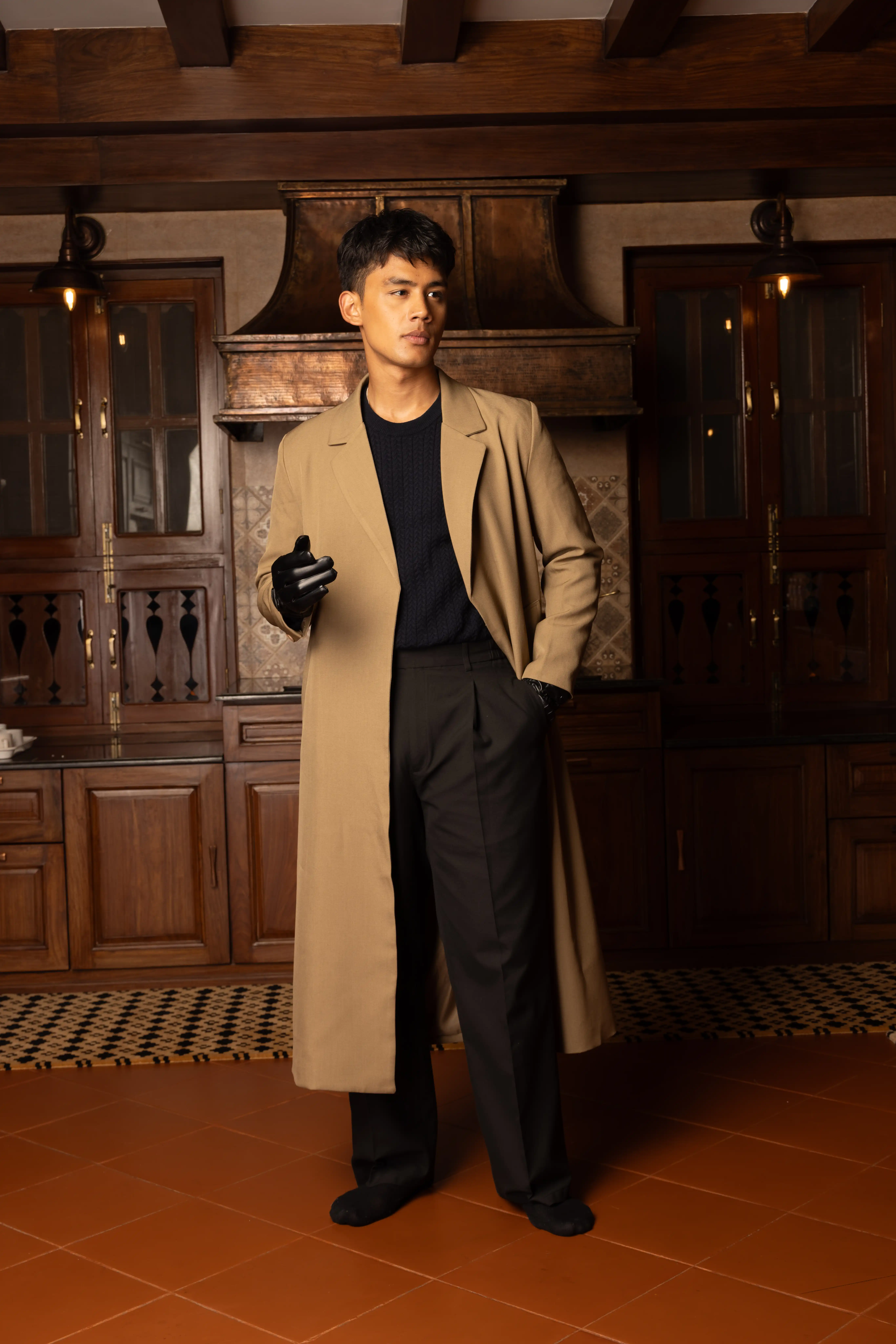 Product image of RELAXED FIT COAT WITH BELT:
