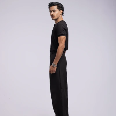 PLEATED WIDE LEG PANTS