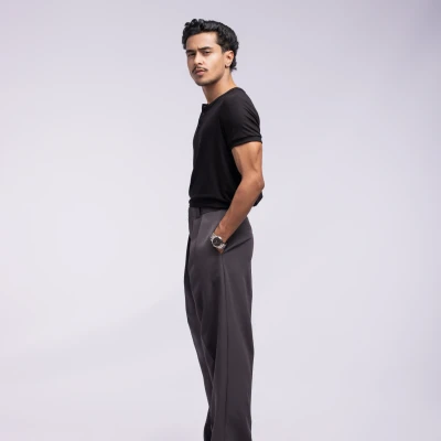 PLEATED WIDE LEG PANTS