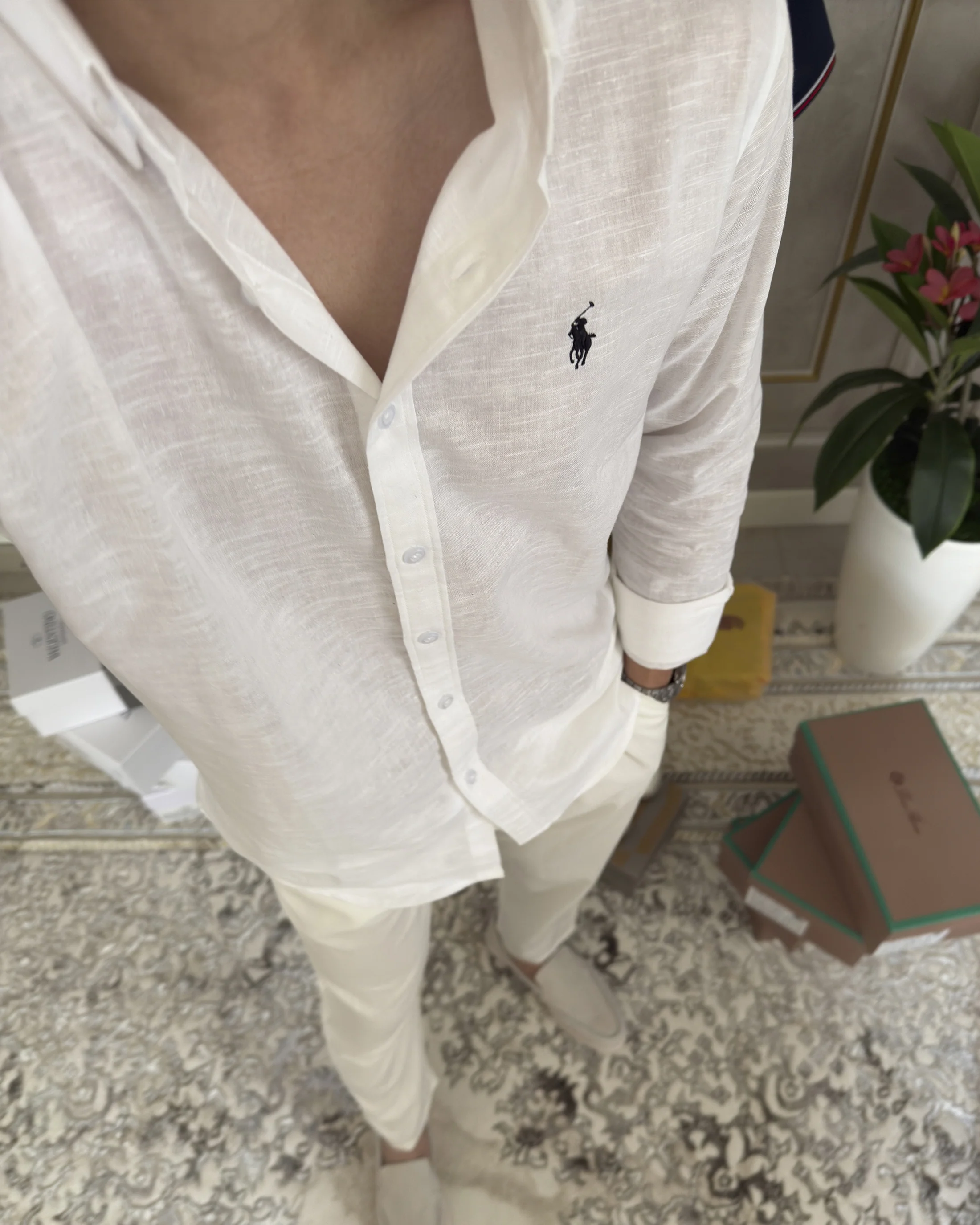 Product image of White Piqué Polo Shirt