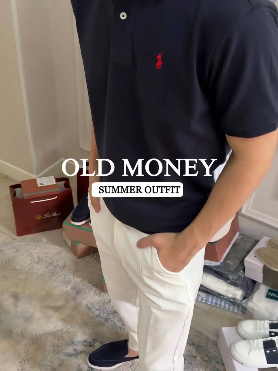Product image of Old Money Navy Look – Polo, Loafers & Accessories Set