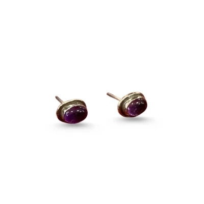Amethyst Stud Earrings