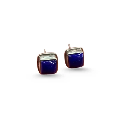 Lapis Lazuli Stud Earrings
