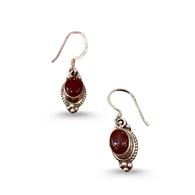 Red Onyx Dangle Earrings