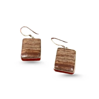 Rhodocrosite Dangle Earrings