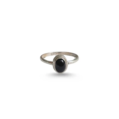 Black Star Sterling Silver Ring