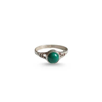 Green Onyx Sterling Silver Ring