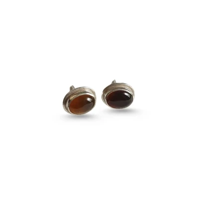 Red Onyx Stud Earrings