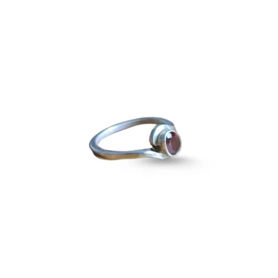 Garnet Sterling Silver Ring