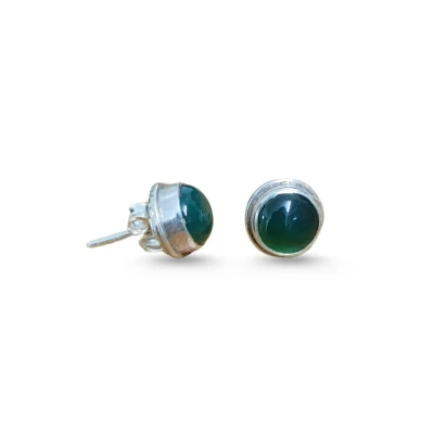 Green Onyx Stud Earrings