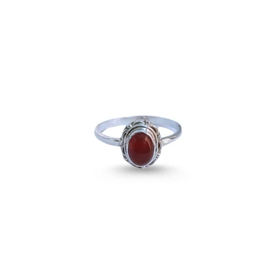 Red Onyx Sterling Silver Ring