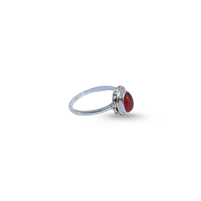 Red Onyx Sterling Silver Ring