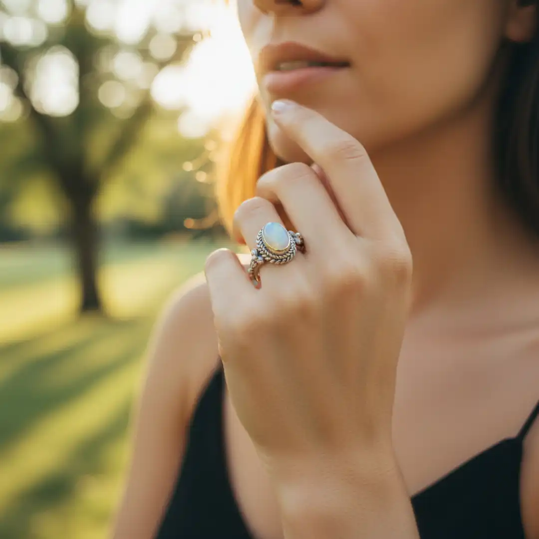 Product image of Opal Sterling Silver Ring