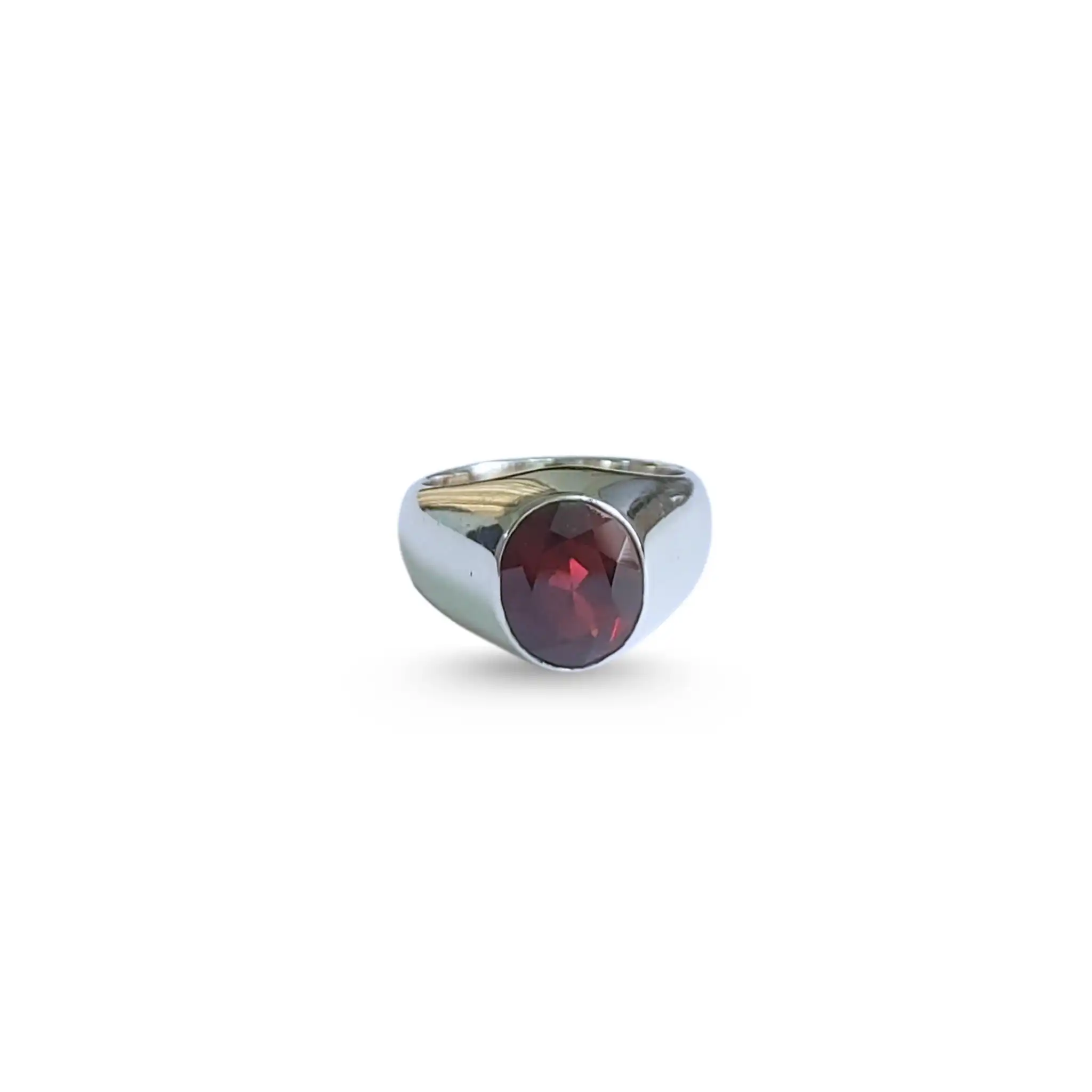 Product image of Garnet Sterling Silver Ring | Mens