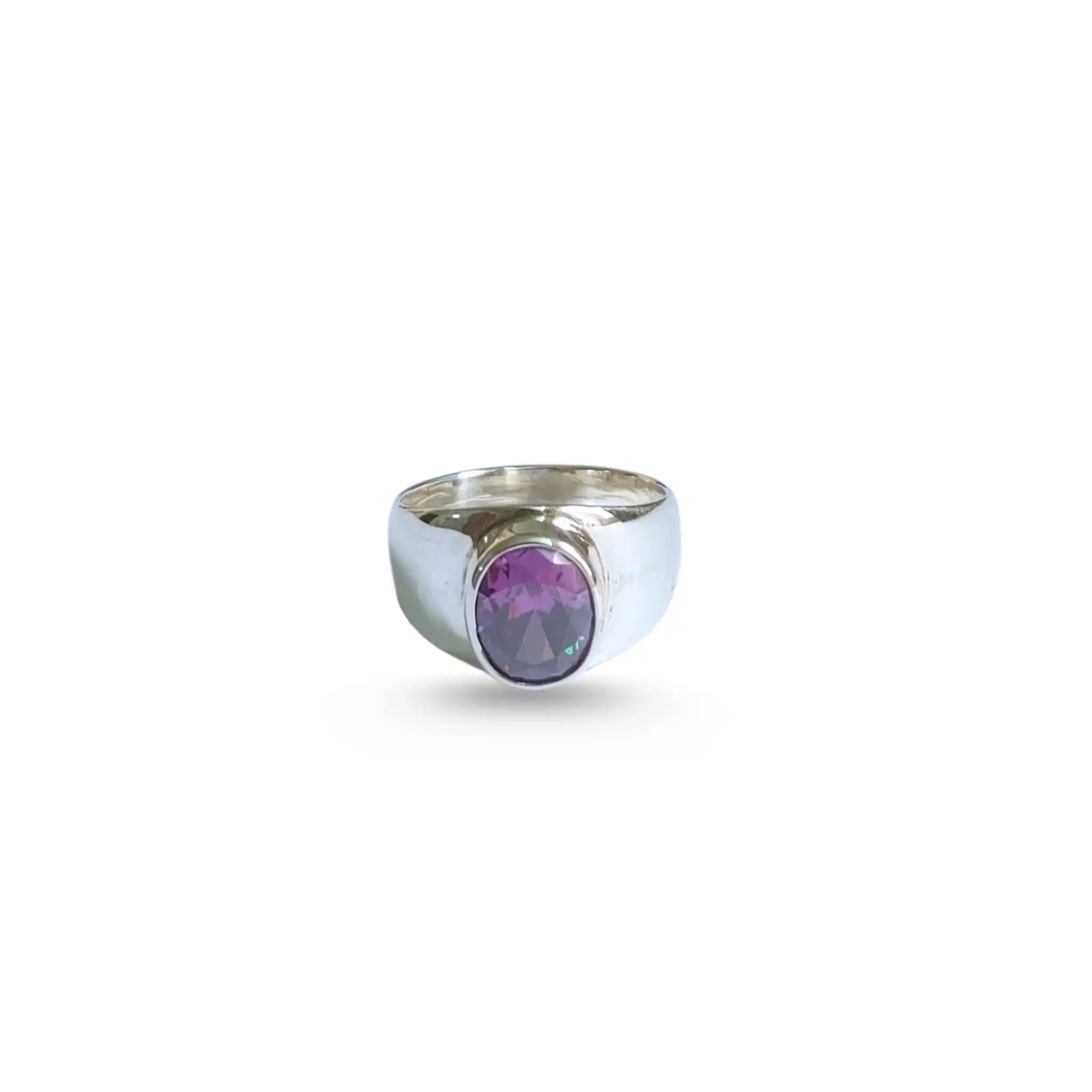 Product image of Amethyst Sterling Silver Men's Ring