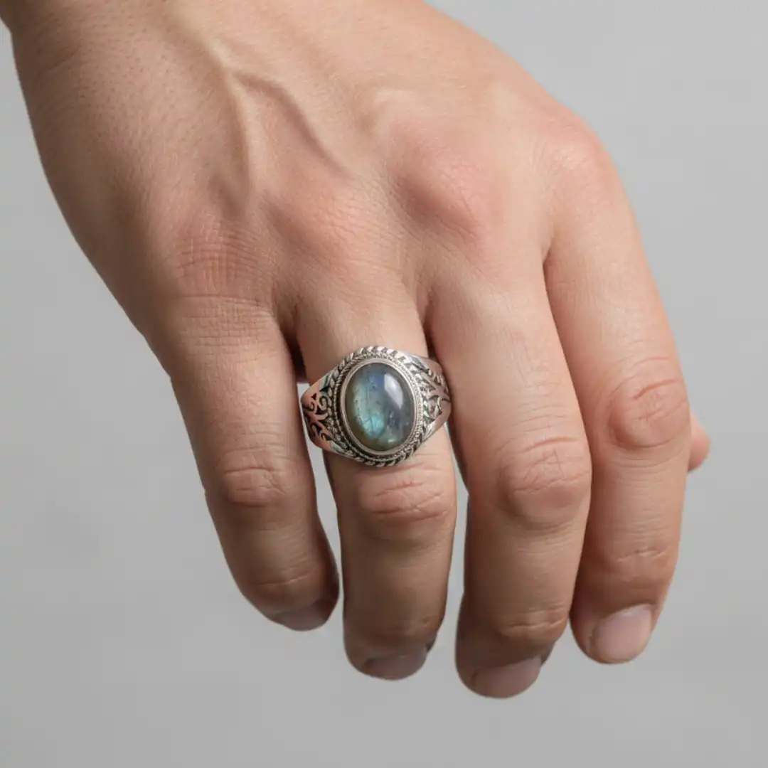 Product image of Labradorite Sterling Silver Ring | Mens