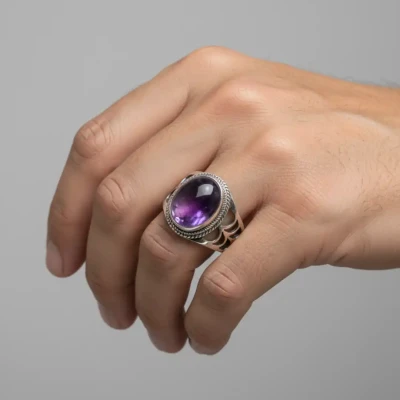 Amethyst Sterling Silver Ring |...