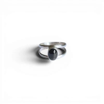 Black Star Silver Ring