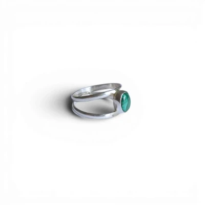 Malachite Silver Ring